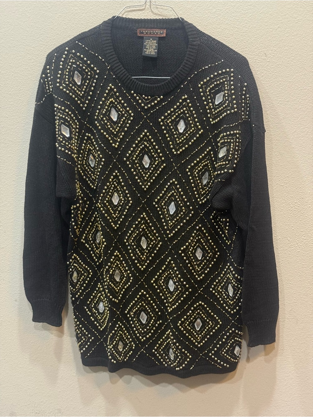 Vintage Yarnworks Western Connection Beaded Sweater size 1X